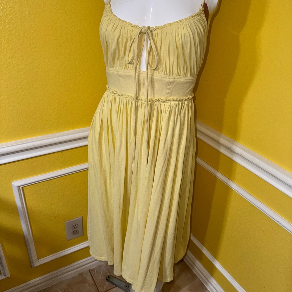 Ulla Johnson Light Yellow Midi Dress - Picture 8 of 14
